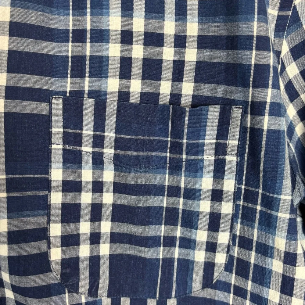 J. Crew Indian Madras Men's Plaid Button-Down Shirt 100% Cotton Slim Fit Medium‎